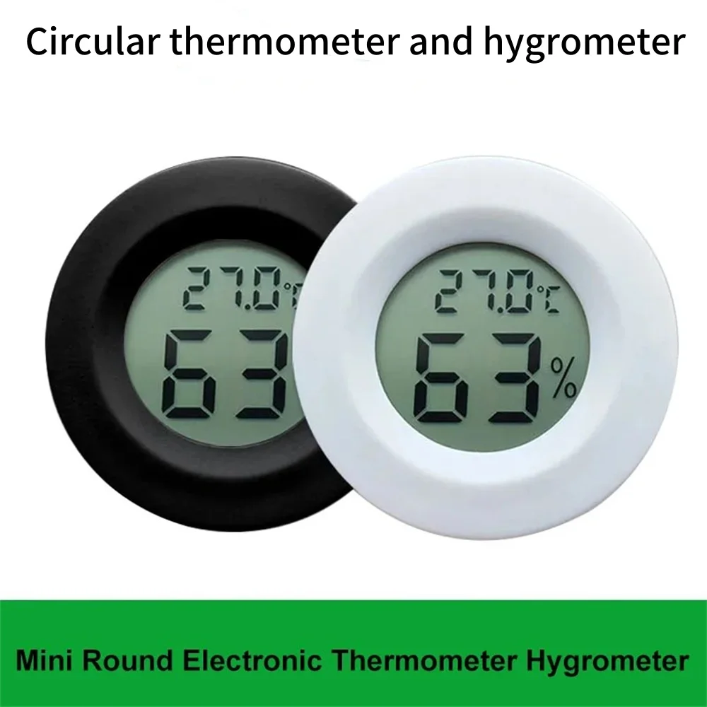 Digital Hygrometer Probe - 미니 원형 디지털 온도계 습도계 고정밀