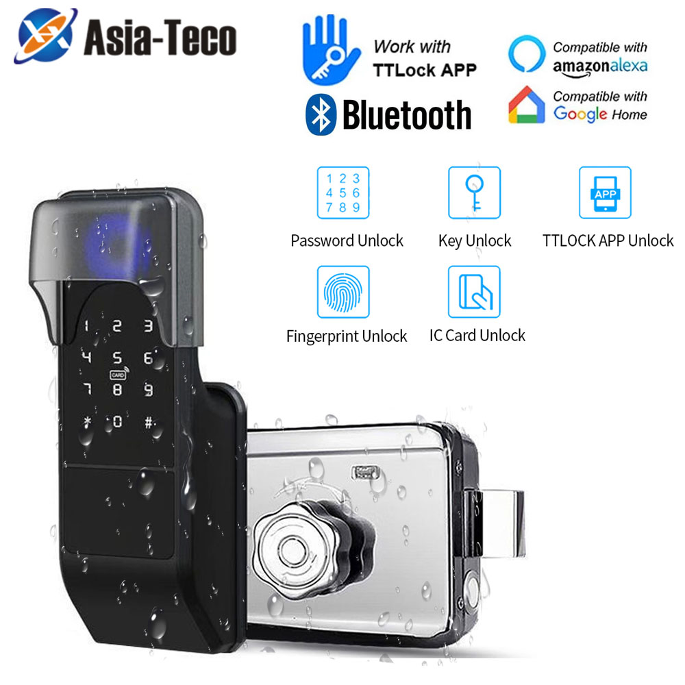 Glass Door Hinge - IP65 방수 TTLock 지문 스마트 도어