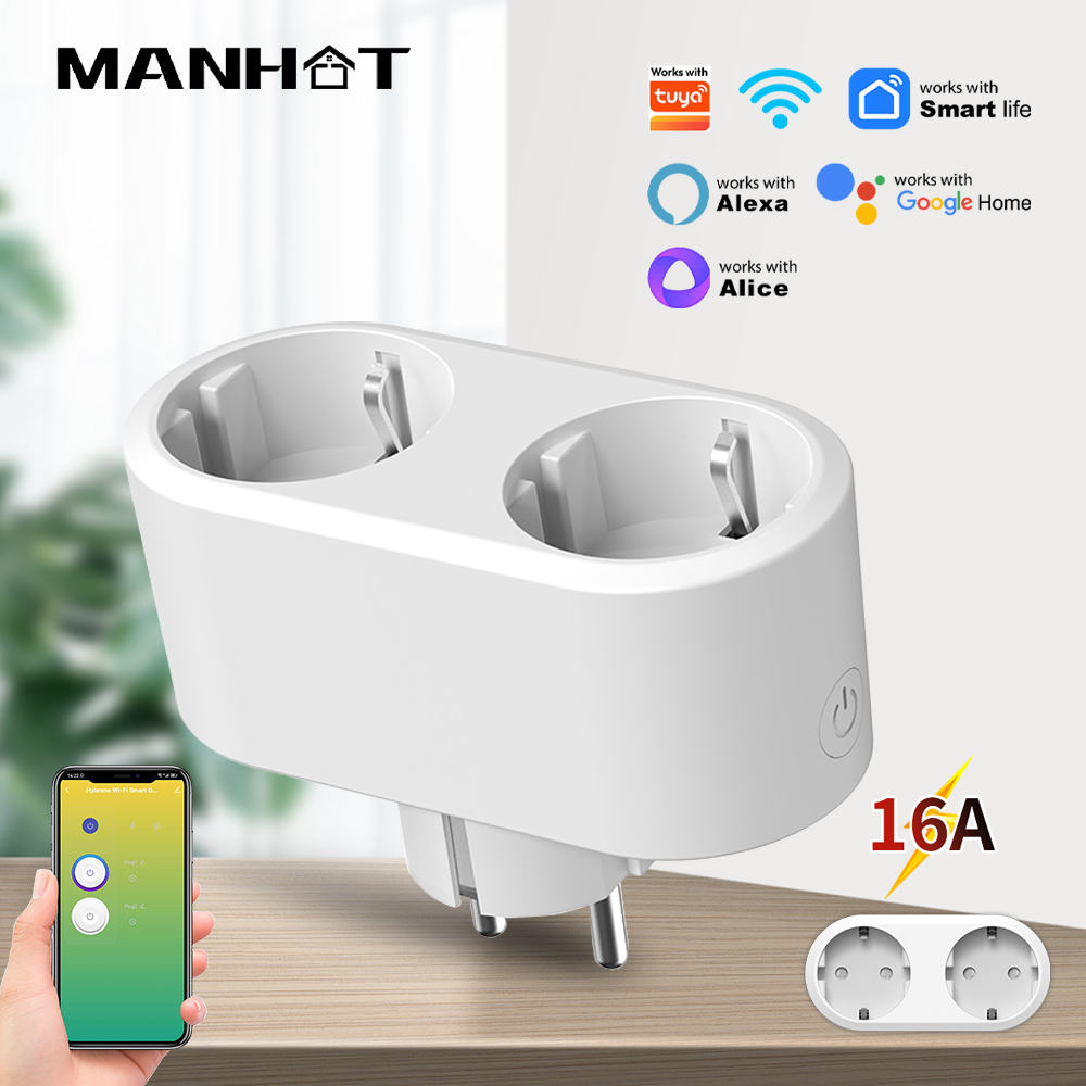 Timer Dual Outlet - 와이파이 스마트 플러그 듀얼 콘센트 16A
