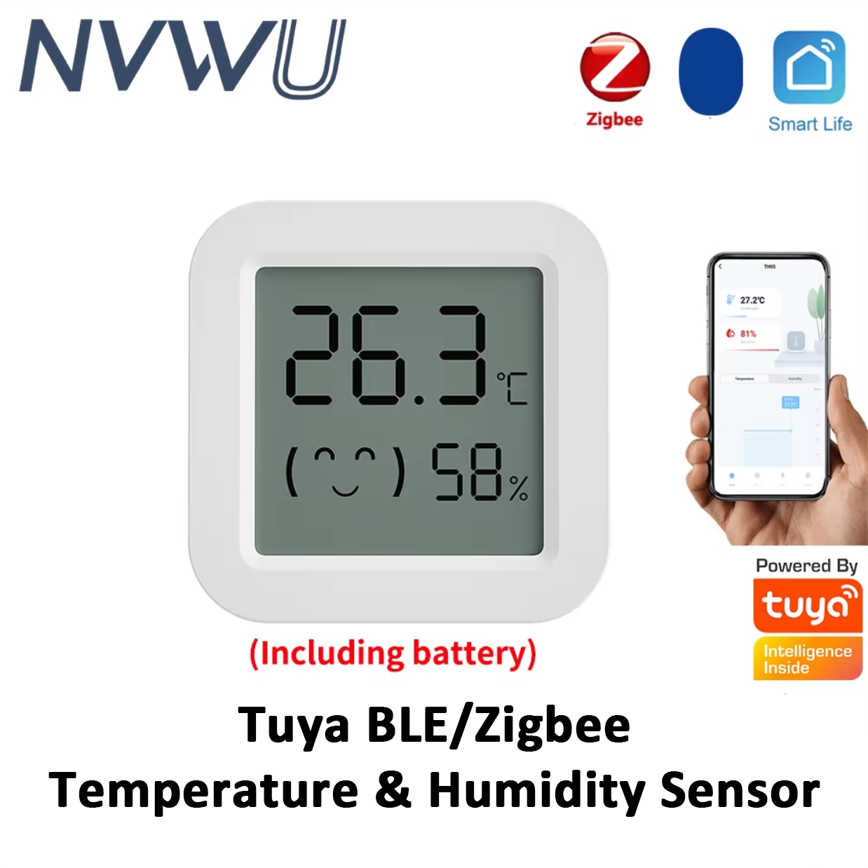 Digital Hygrometer Probe - Tuya Zigbee 온도 습도 센서 냉장고