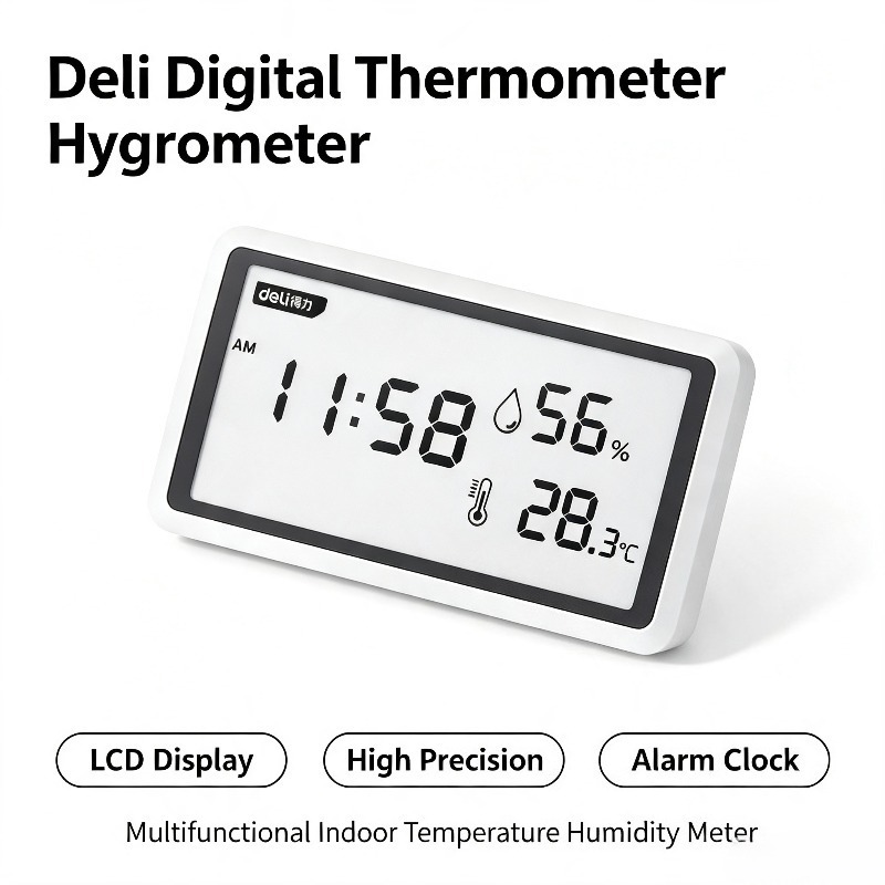 Digital Hygrometer Probe - 델리 디지털 온도계 습도계 LCD 화면