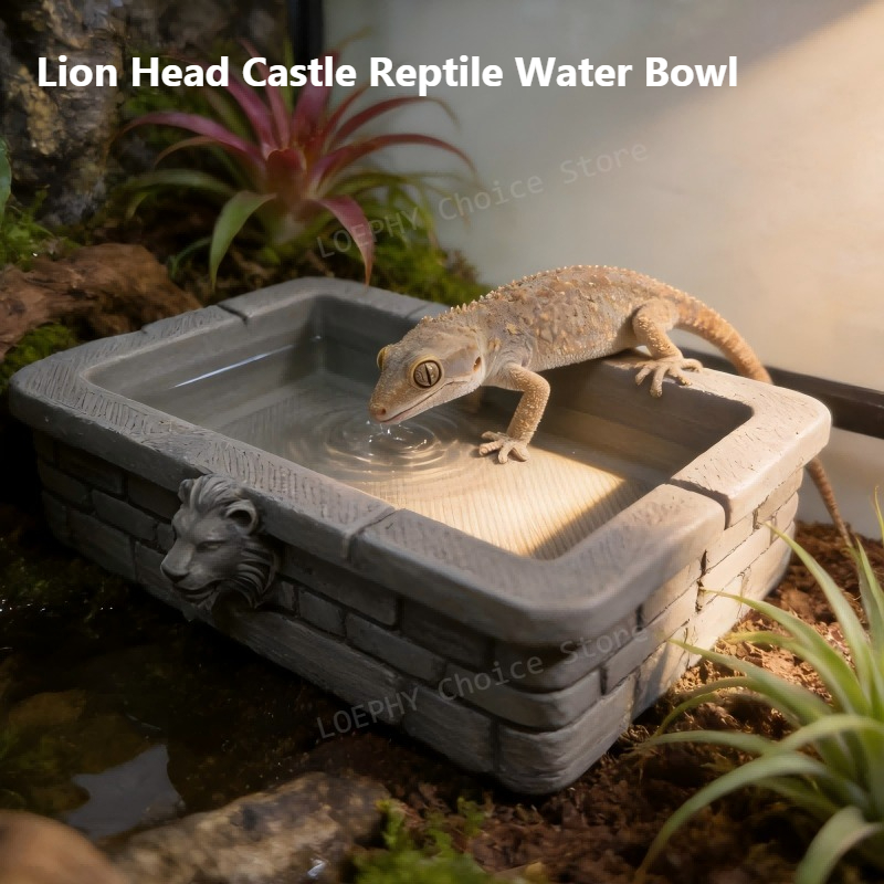 Water Dish Reptile - 캐슬 레피타일 워터볼 라이온 헤드 3D