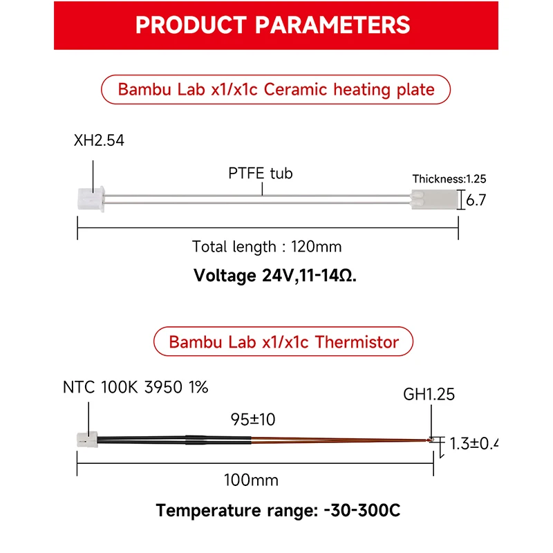 Bamblab 핫엔드 히터 서미스터, 3D 프린터 액세 - Ceramic Heat Emitter 리뷰 및 가격