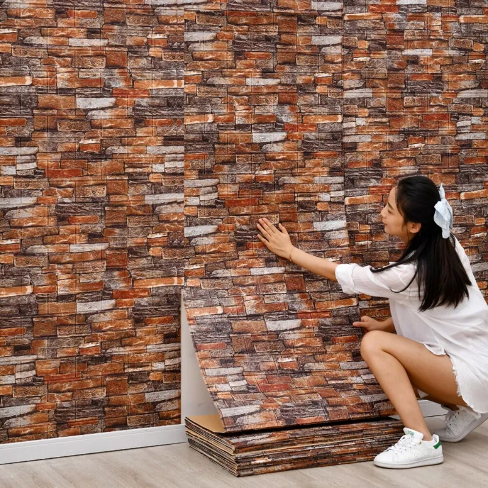 3D 벽돌 패턴 벽 패널 벽지, 거실 침실 주방 배경  - Pvc Panel Background 리뷰 및 가격