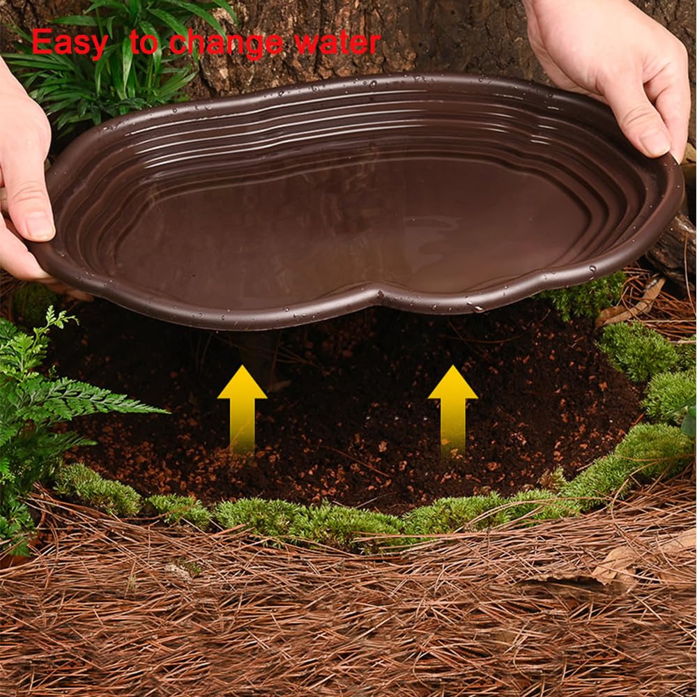 파충류 목욕 접시 양서류 서식지 파충류 거북이 먹이통  - Water Dish Reptile 리뷰 및 가격