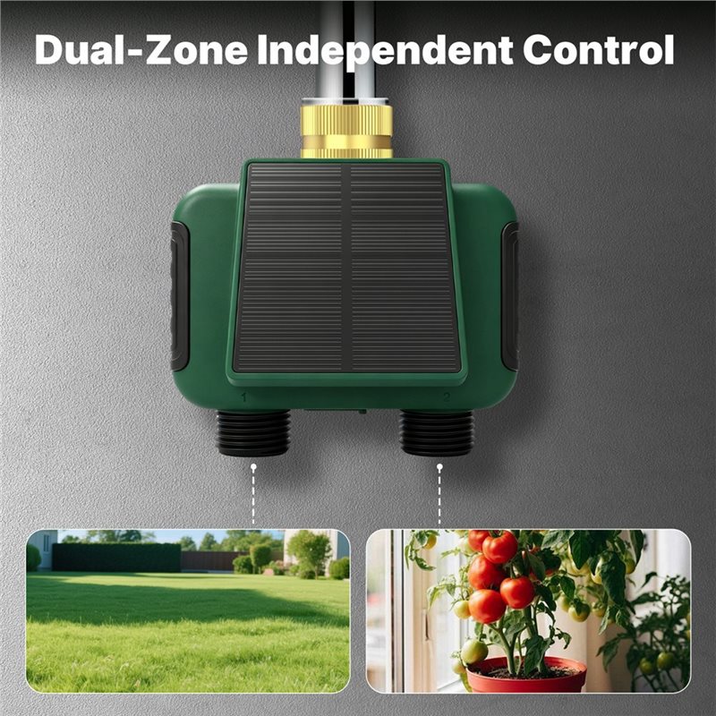 A25F-Tuya Wifi 스마트 솔라 듀얼 존 워터  - Timer Dual Outlet 리뷰 및 가격
