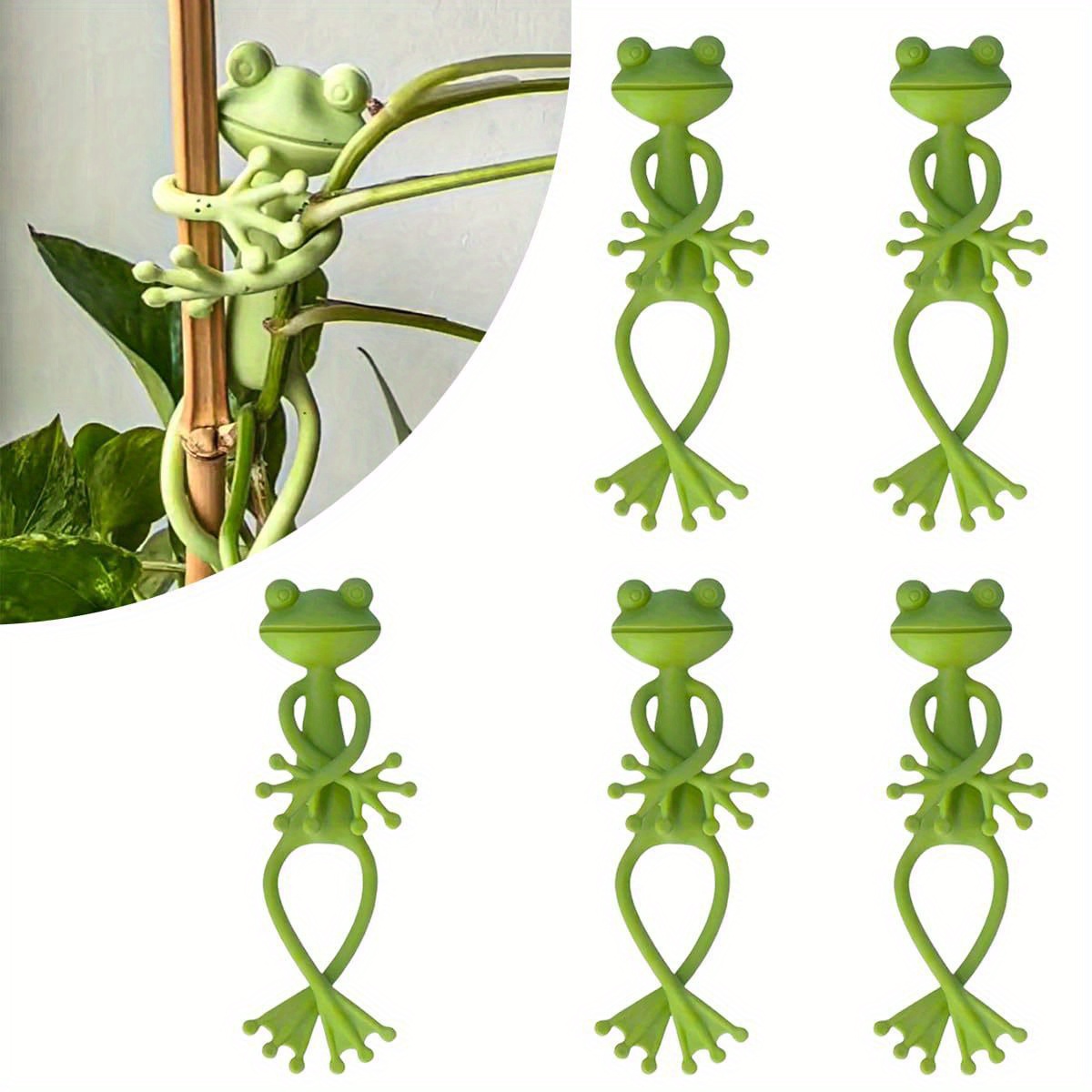 창의적인 녹색 개구리 모양 식물 고정 클립, 덩굴식물  - Vine Climbing Plastic 리뷰 및 가격