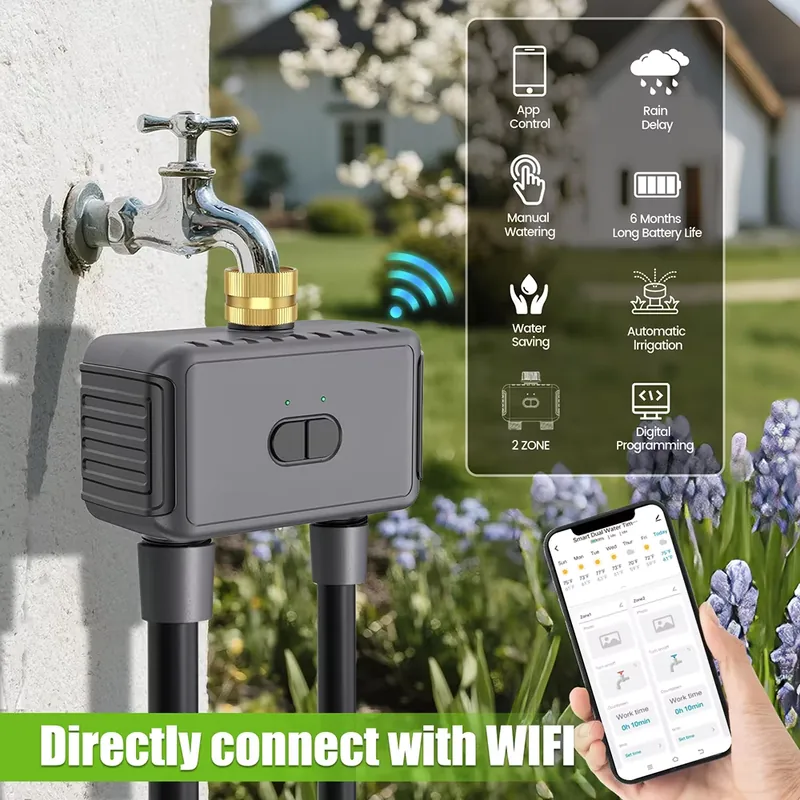 WAP01 WiFi 앱 제어 듀얼 호스 워터 타이머 스 - Timer Dual Outlet 리뷰 및 가격
