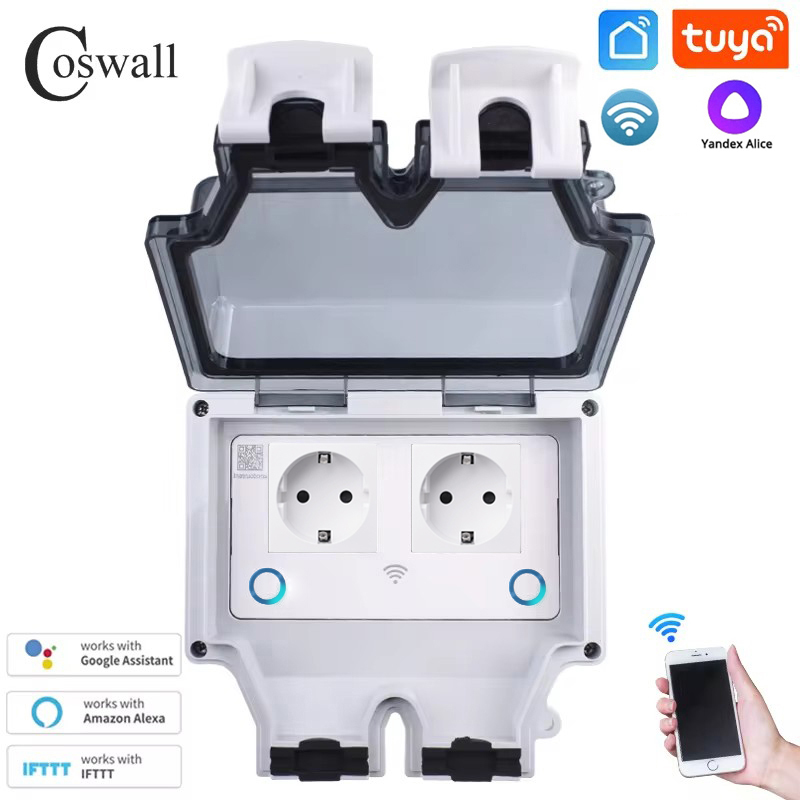 Coswall Tuya Wifi Yandex Alice - Timer Dual Outlet 리뷰 및 가격