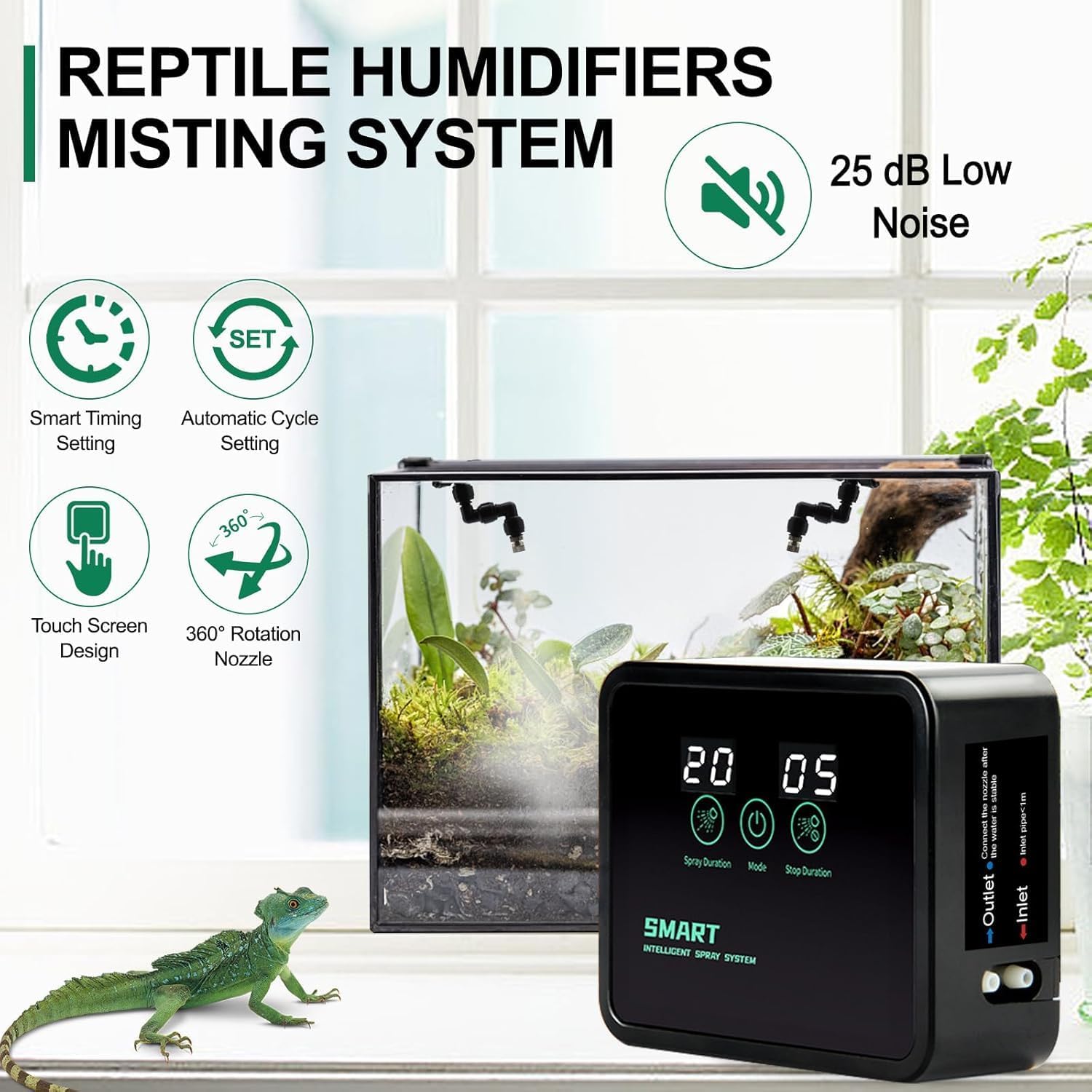 파충류 가습기 스마트 미스팅 시스템 허프스 테라리움 미 - Misting Nozzle Reptile 리뷰 및 가격