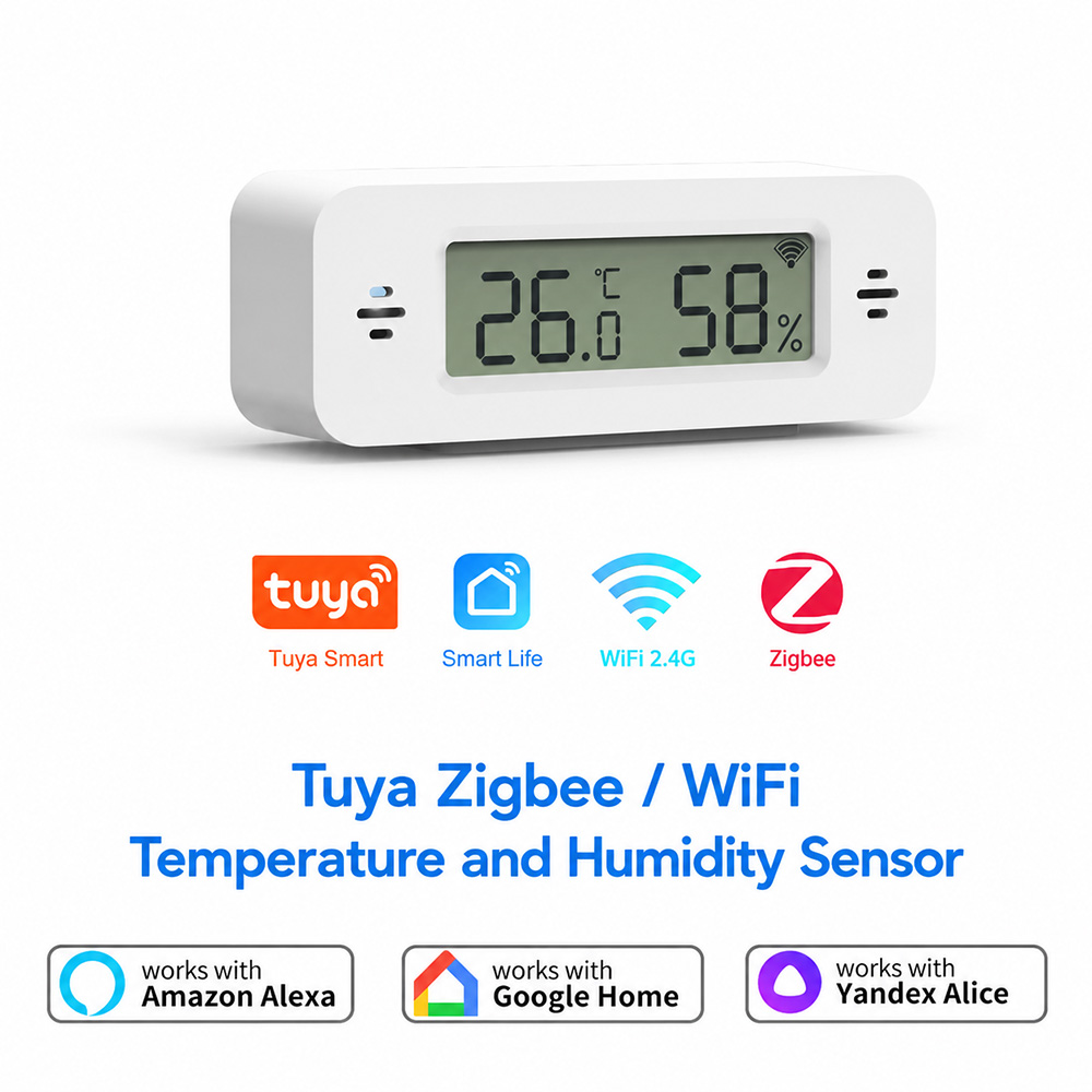 Tuya Zigbee WiFi 미니 온도 및 습도 센서 - Digital Hygrometer Probe 리뷰 및 가격